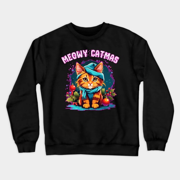 meowy catmas Crewneck Sweatshirt by sukhendu.12